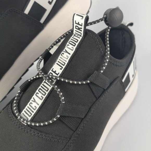 Women's Juicy Couture Black And White Sneakers 8.5 US LIKE NEW - Picture 6 of 10